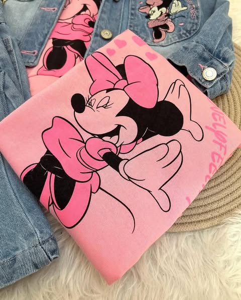 Conjuntinho desenhos 091 (3 Peças) (Jeans)