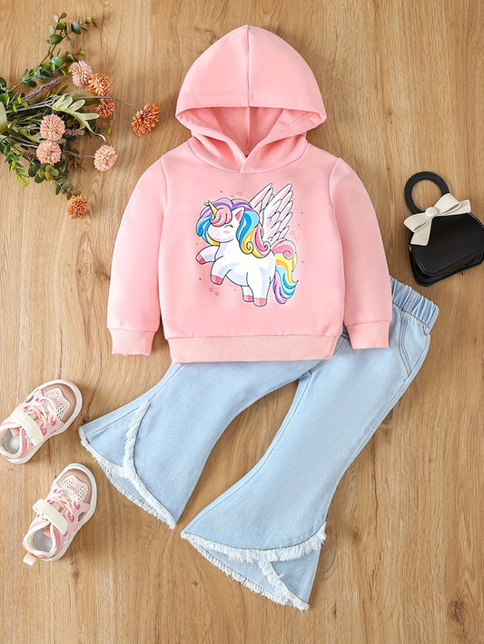 Conjuntos Femininos Moletom Unicorn (Calça Jeans
